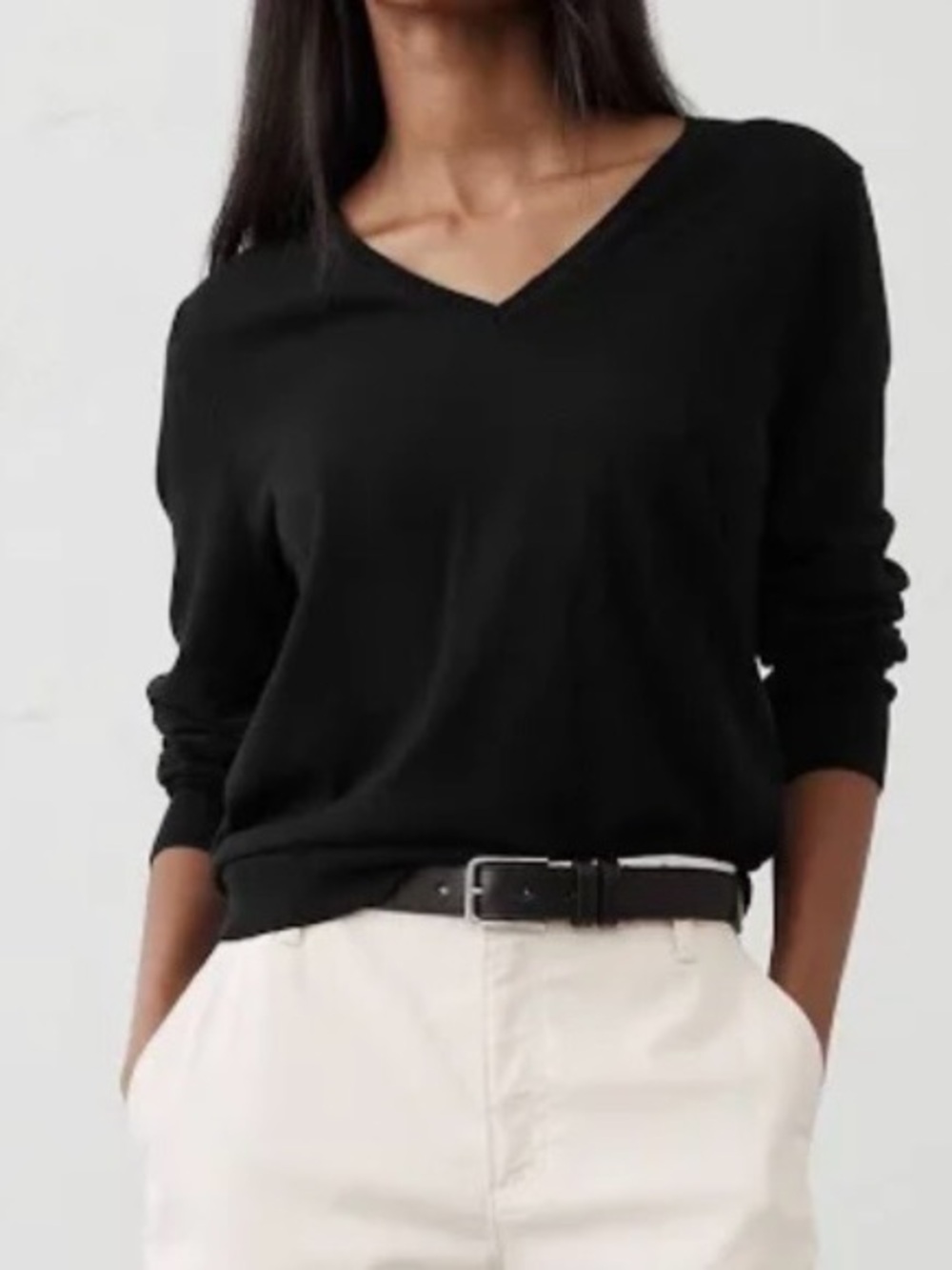Banana Republic forever V-Neck black Sweater size S